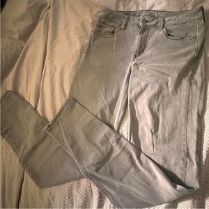 American Eagle Outfitters Light Gray Skinny Jeans
